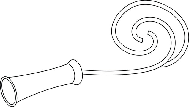 Whip Illustration Linear Design Livestock Tool Ranching Equipment