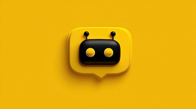 Chatbot speech bubble icon, artificial intelligence assistant