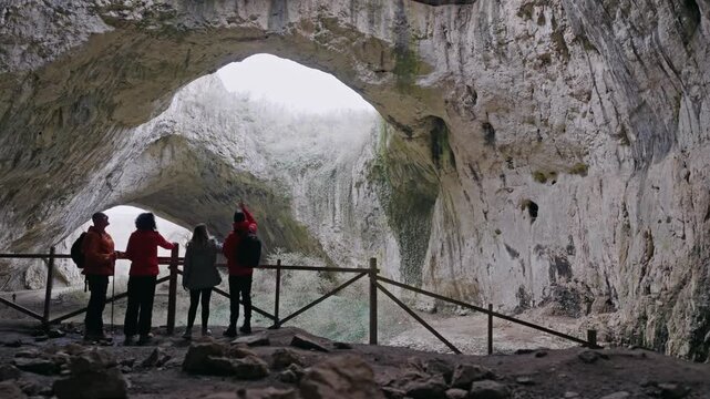 Devetashka Cave: Tourists Explore Lovech Bulgaria's Majestic Cavern