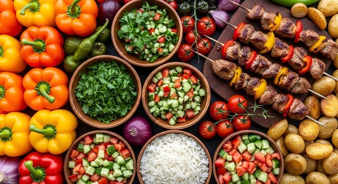 Peruvian Marketplace with an Anticucho Skewer
