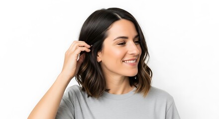 Naklejka premium Ultra-detailed photorealistic unposed portrait of a person with relaxed natural expression, subtle imperfect posture, genuine candid feel, realistic skin texture and soft lighting, 