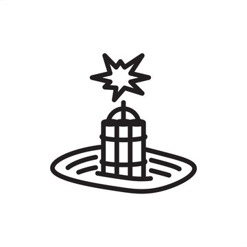 Explosives loader icon symbolizing blasting tech, representing anfo truck hardware, borehole charging tools, mining excavation gear, automated loading systems, and industrial explosive logistics.