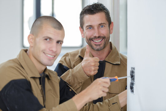 two men and maintenance service