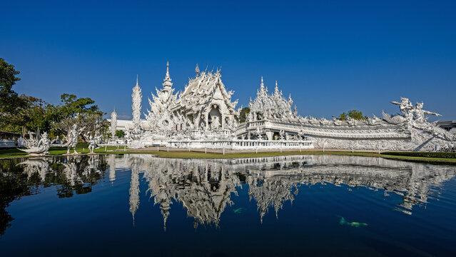 Chiang Rai, Thailand &ndash; The White Temple, or Wat Rong Khun, in Chiang Rai, Chiang Mai Province, Thailand.