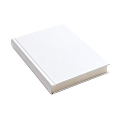 Fototapeta premium [Transparent Background PNG]Blank White Hardcover Book with Smooth Cover