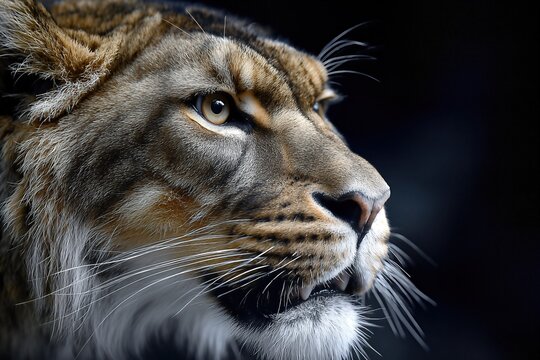 Sabertoothed Cat Looking to Hunt in a Dark Cave During the Late Pleistocene Period