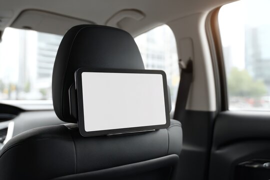 Passenger seat tablet screen for rideshare mockup