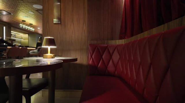 Luxurious Private Table Setting in Exclusive Bar Club