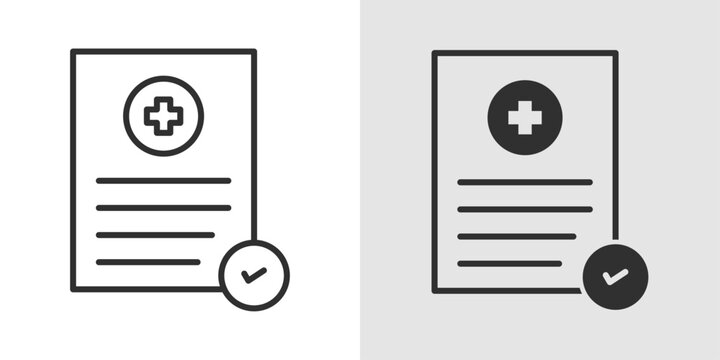 Health Certificate Verified Icon representing authenticated medical records, verified health status, and official approval of health-related documents for safety, travel, or compliance purposes.