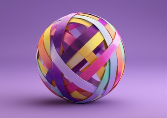 Obraz premium Colorful ball made of yarn