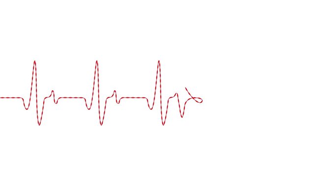 Continuous one line heart beat heartbeat health icon pulse rate medical art. Heart one line heartbeat love ekg care ecg drawing logo draw life cardio illustration single medicine healthy cardiogram.