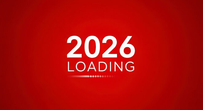 2026 loading progress bar on red gradient