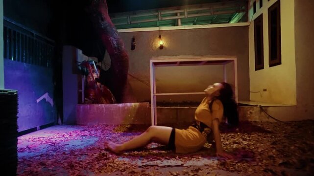 Energetic and Emotional Contemporary Dance Compilation at Night