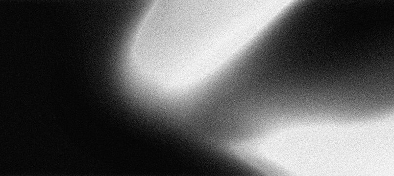 Grainy black and white abstract background, dark monochromatic noise texture banner header poster backdrop design