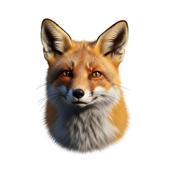 Fototapeta premium A Detailed Close-Up Portrait of a Red Fox with Striking Amber Eyes
