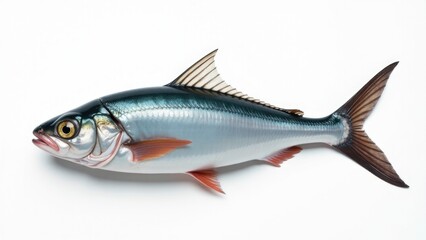 Obraz premium A close-up view of a single fish on a white surface