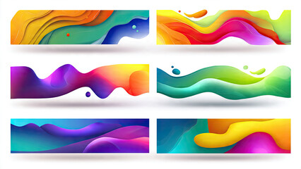 Obraz premium set of colorful banners