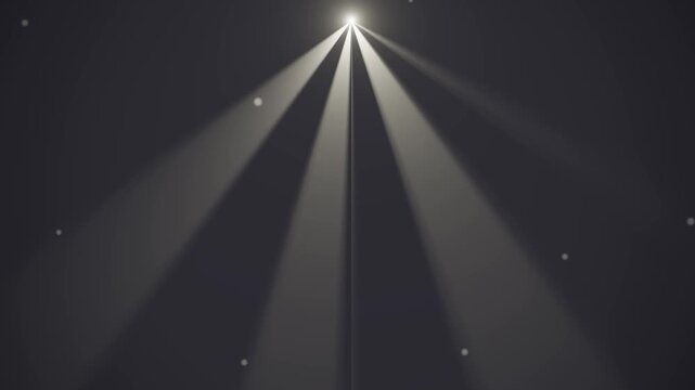Animation of the light of a star or a flashlight over a black background.