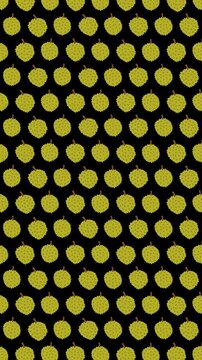 かわいい南国フルーツ柄ループアニメーション背景