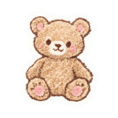 Fototapeta premium PNG Cute plush teddy bear illustration.