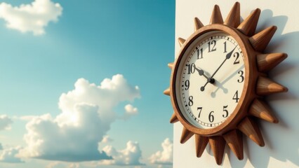 A wall-mounted clock providing a simple and functional time-telling solution