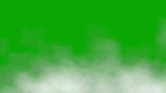 Smoke, fog or mist effect - Loop overlay effect with green chroma key screen. Stock royalty free animation