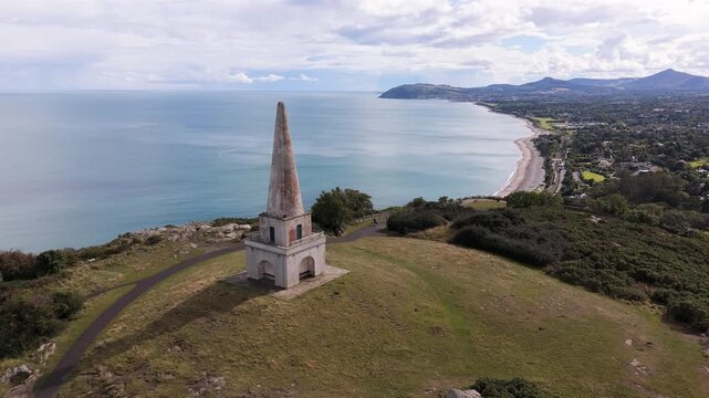 Aerial view of Killiney Hill in Dublin, Ireland