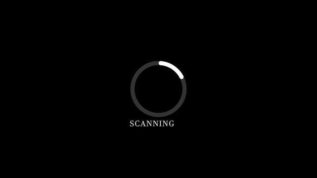 Security Scanning Progress Animation with Circular UI Element
