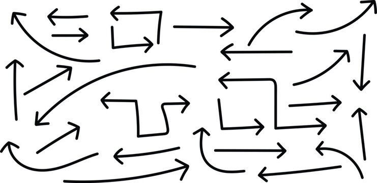 Abstract black and white arrows a complex diagram of directional movement