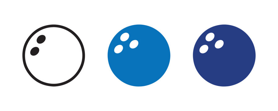 Bowling pins a vector graphic illustration of pins in different shades