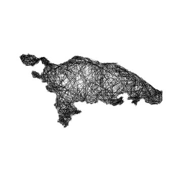 Sketch Thurgau outline map design