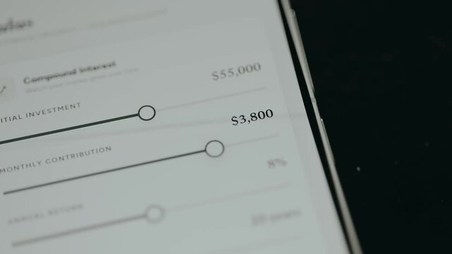 Person uses a slider to set the amount for Monthly Contribution