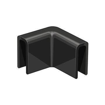 Black Plastic Corner Protector for Furniture.
