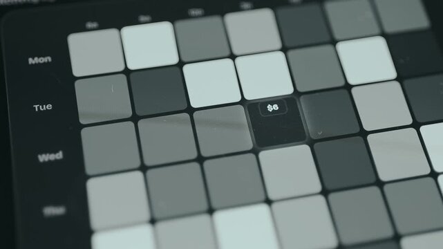 Weekly heatmap for spendings tracking