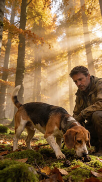 A young truffles dog