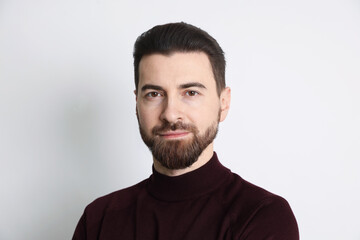Obraz premium Portrait of handsome man on white background