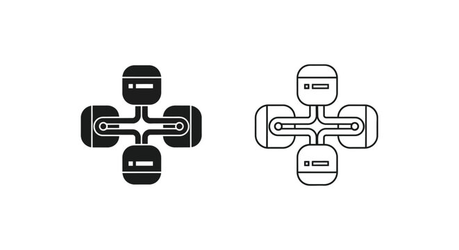 Modern Minimalist Drone & Quadcopter Logo Designs Vector