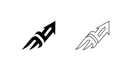 Fototapeta premium Rocket Launch Vector Icons: Modern Design Trends & Branding Vector