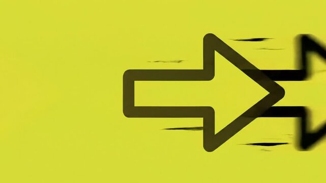 Abstract Animation of Speeding Black Arrow Icons Against Colorful Backgrounds with Sound Effects