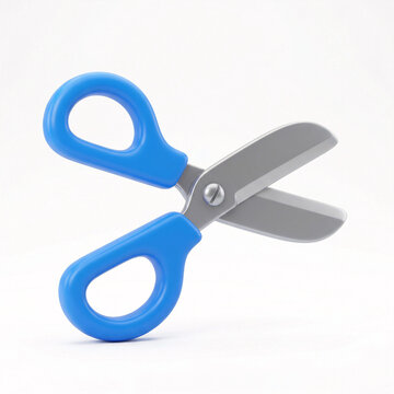 Ciseaux bleus pour d&eacute;coupe et travaux manuels