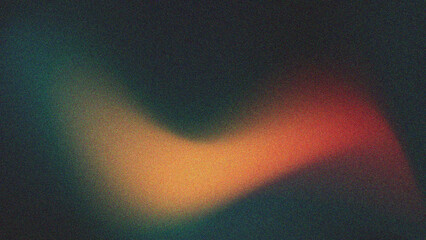 A striking reddish-orange color in the center, surrounded by dark green and muted blue at the edges. This contrast creates a dramatic "glow" effect. The specks of noise in this image are very pronounc © wiwin