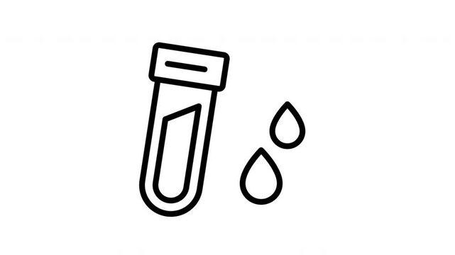 test tube animation icon