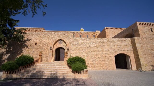 Entrance of Deyrulzafaran Monastery Mor Hananyo in Mardin