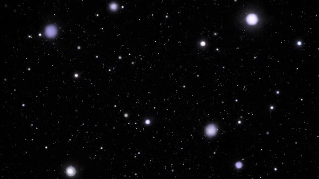 Abstract star field background with floating bright glowing particles for artistic design or space theme
