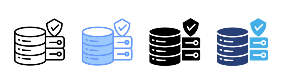 Data Quality icon set multiple style collection