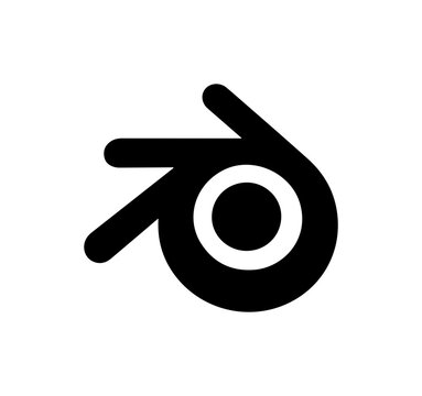 Blender 3D Software Logo Icon - Minimalist Vector Design