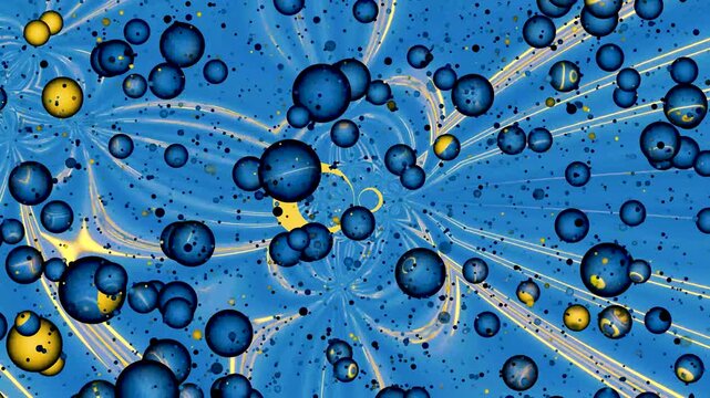 Sfondo astratto con animazione di bolle colorate 