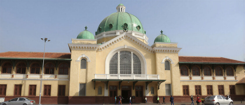 Historic Maputo Central Train Station facade