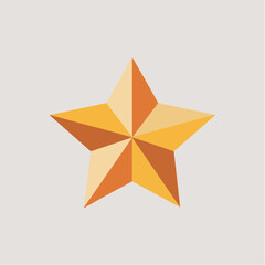 Obraz premium Geometric orange star shape with multiple facets