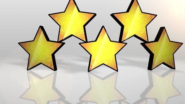 5 Star rating animated background. 